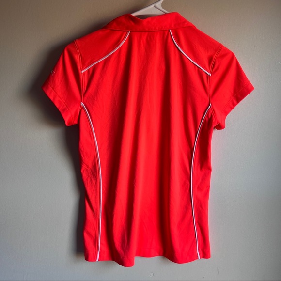 Slazenger Coral Orange Collared Polo Short Sleeve Tennis Golf - Picture 4 of 5